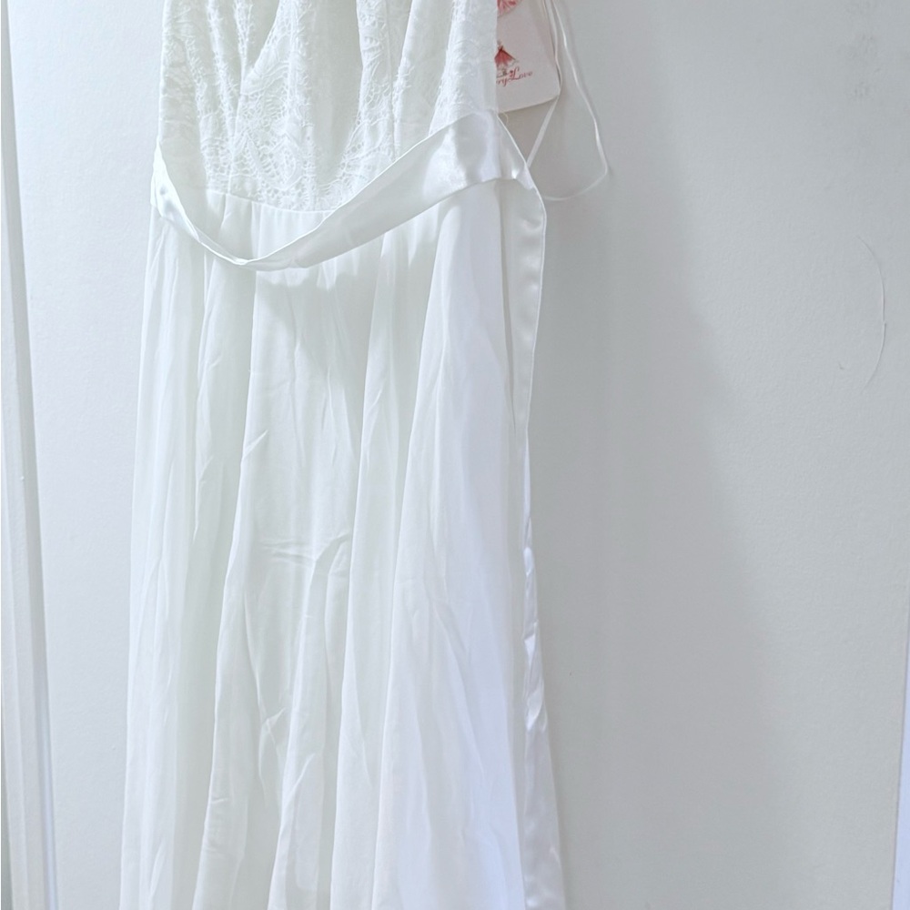 Elegant White Lace Gown